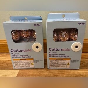 Rose Gold LED Disco Egg String Lights 2 Box’s NWT